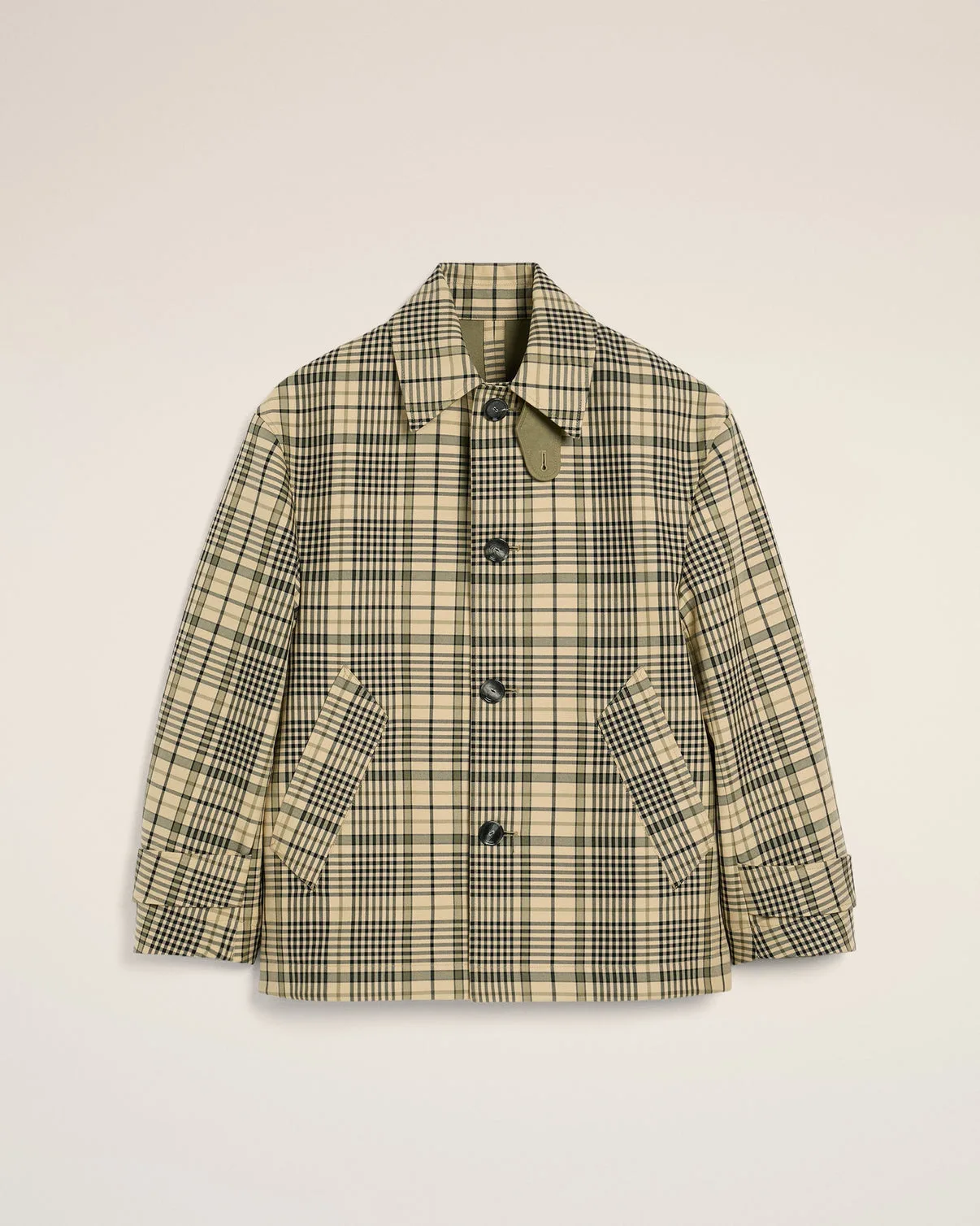 Beige Bounded Buttoned Jacket