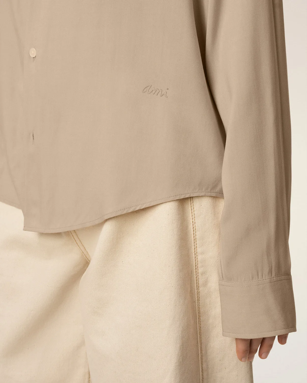 Beige Boxy Shirt