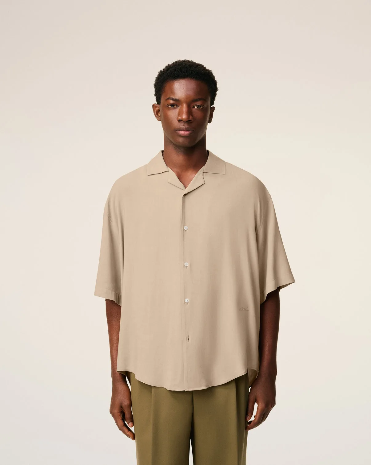 Beige Camp Short Sleeved Shirt