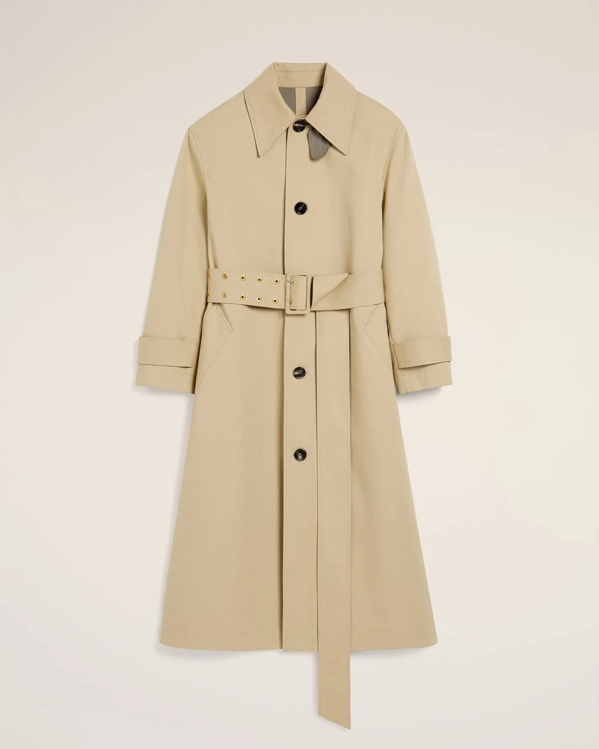 Beige Cotton Belted Mac