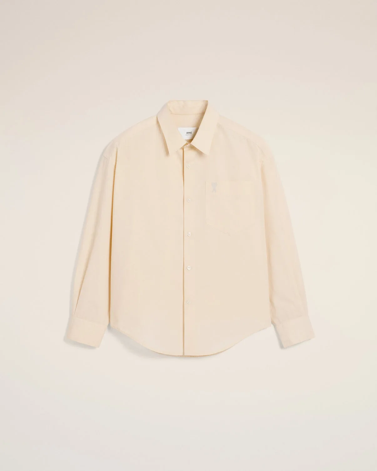 Beige Cotton Boxy Shirt