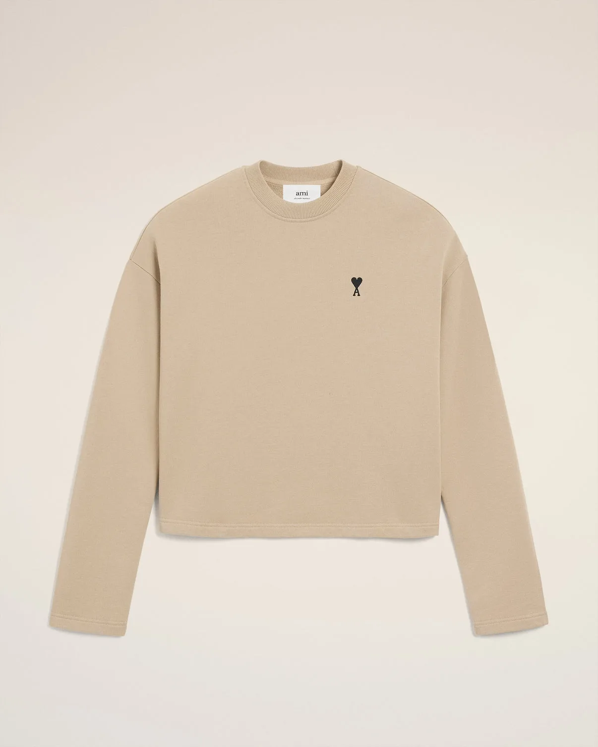 Beige Cotton Contrasted Sweatshirt
