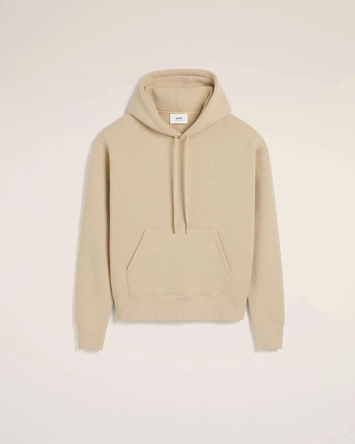 Beige Cotton Hoodie
