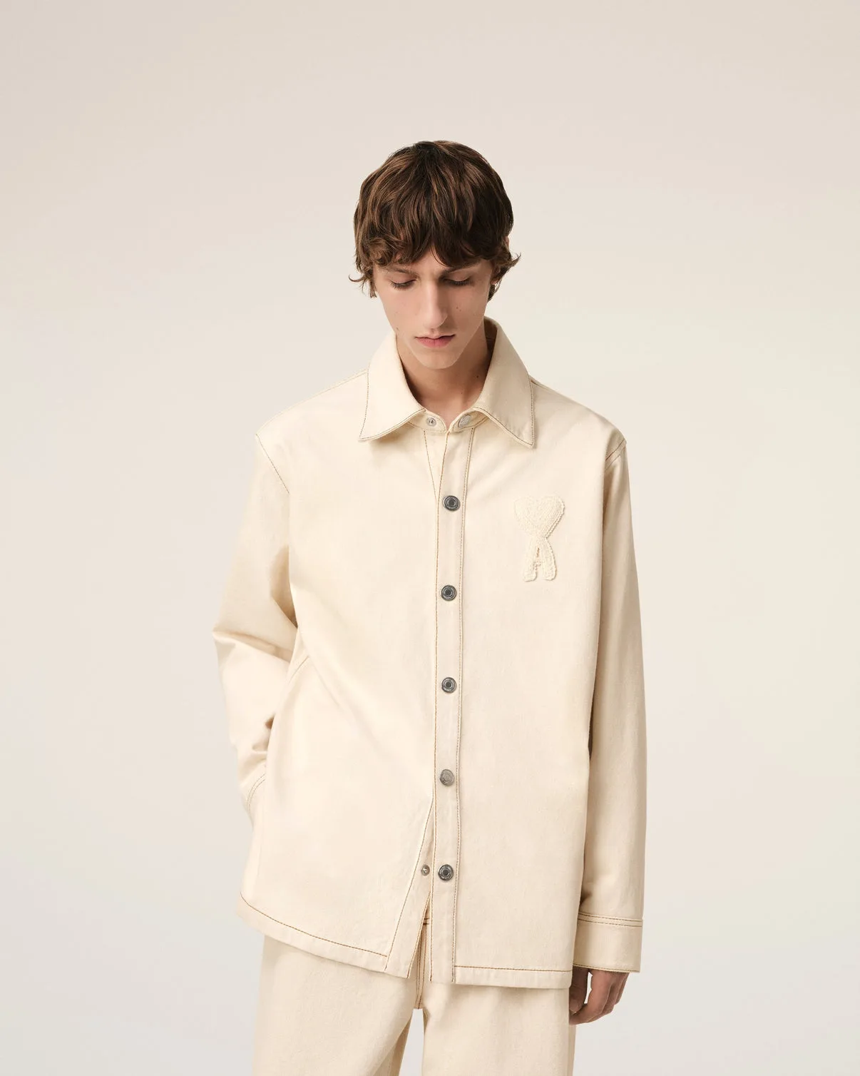 Beige Cotton Overshirt