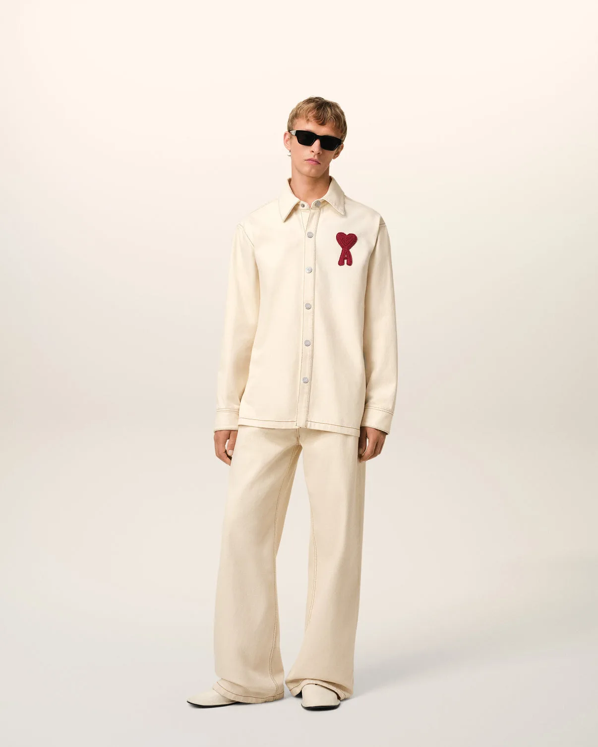 Beige Cotton Overshirt