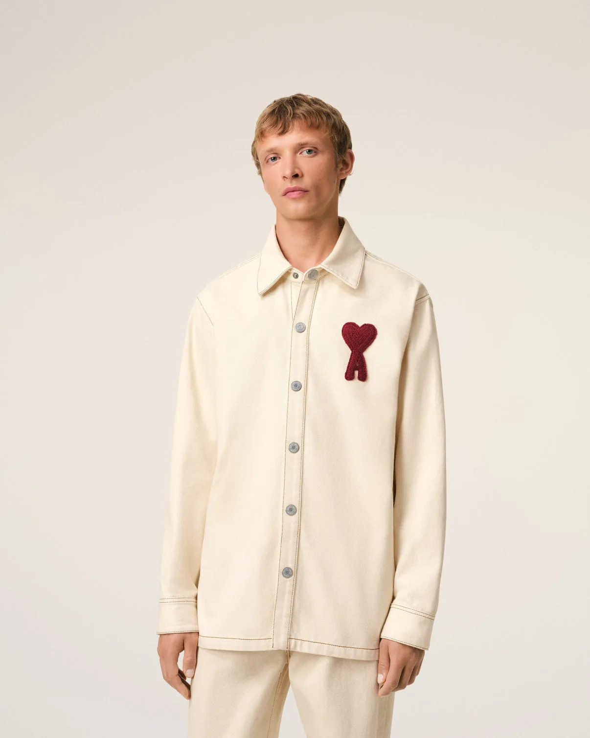Beige Cotton Overshirt