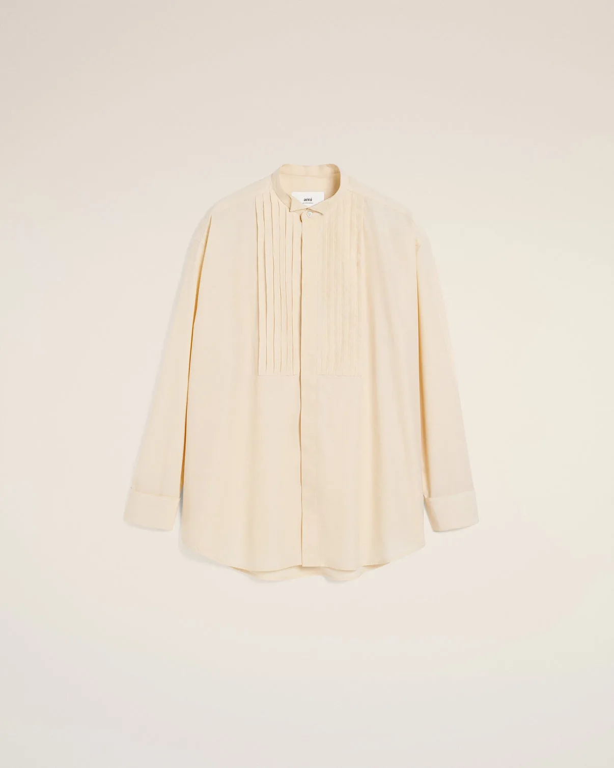 Beige Cotton Oversized Shirt