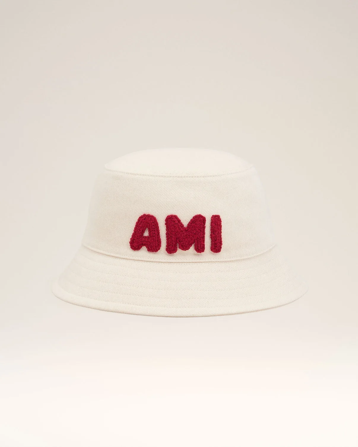 Beige Cotton Patch Bucket Hat