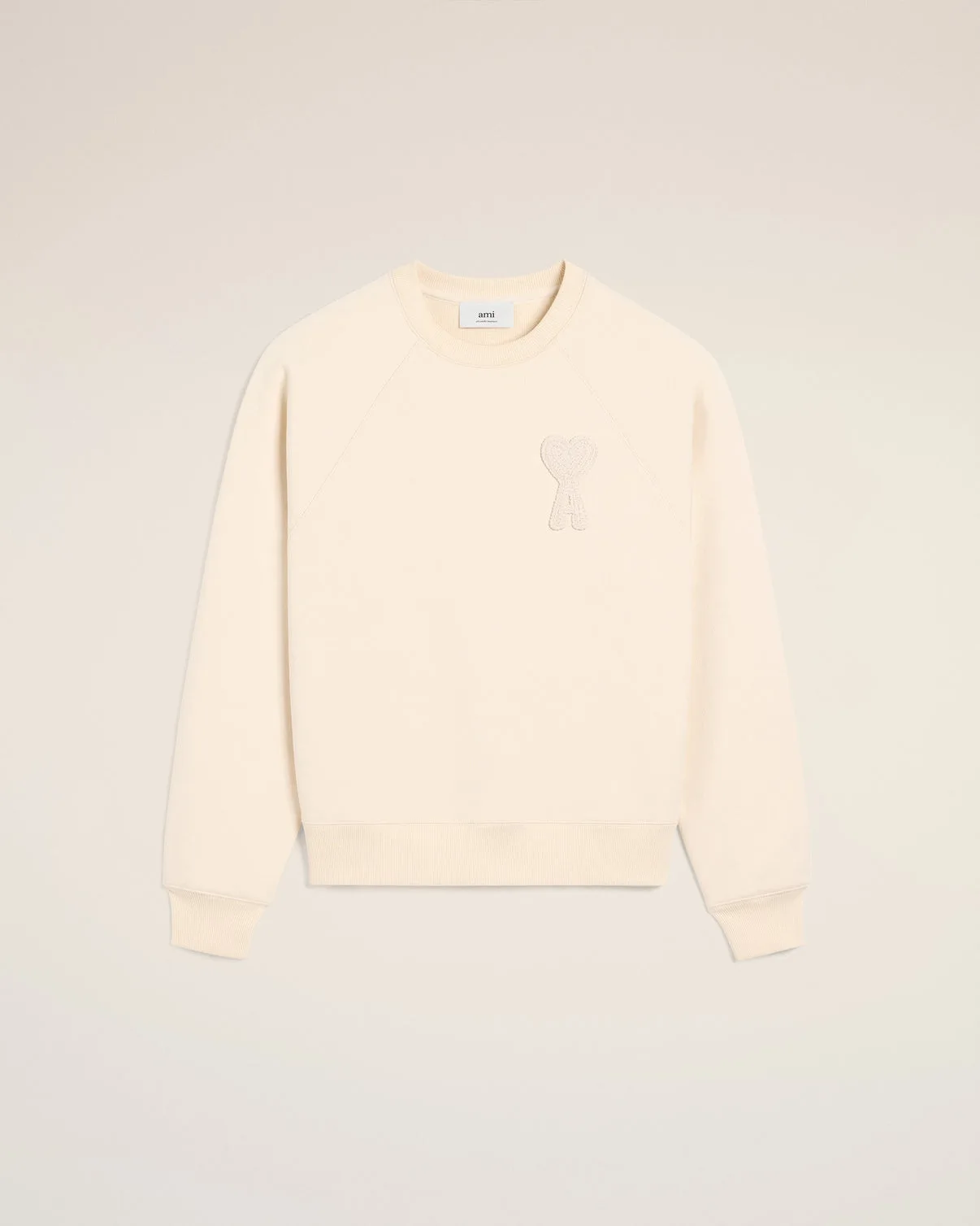 Beige Cotton Patch Sweatshirt