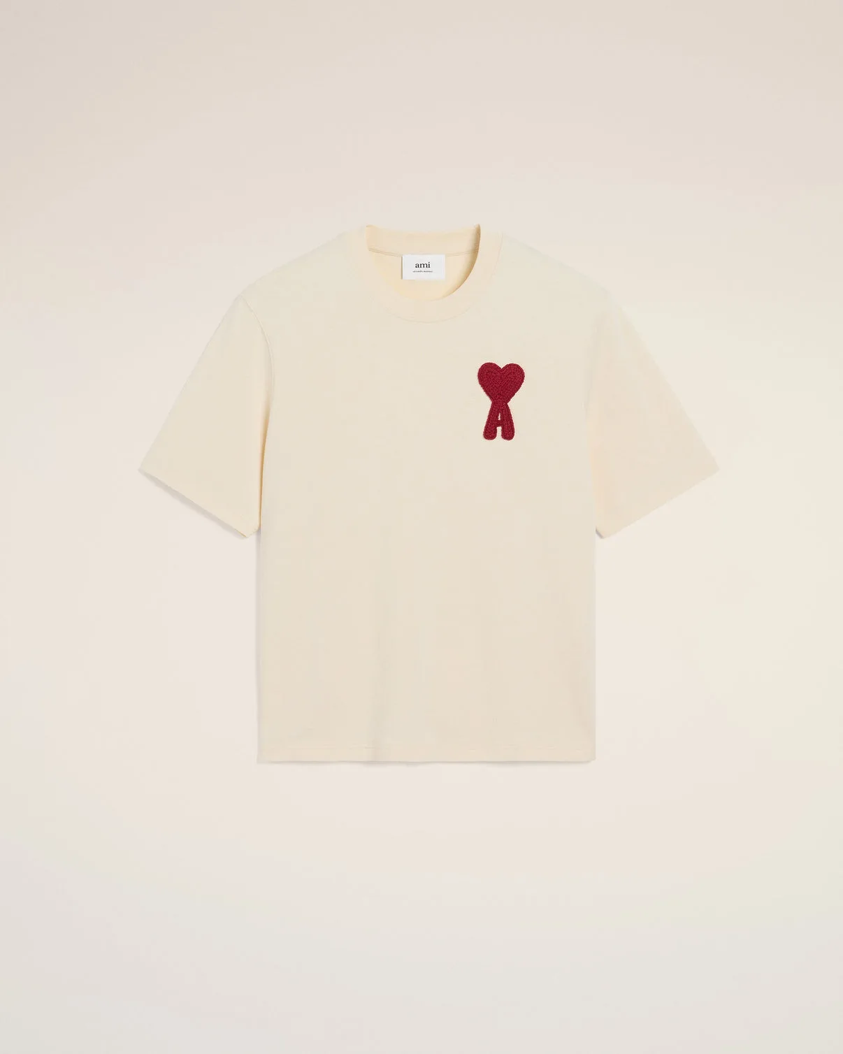 Beige Cotton Patch T-Shirt