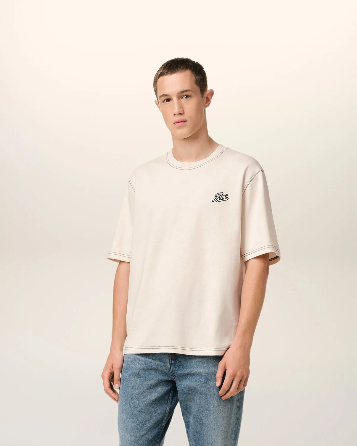 Beige Cotton Signature T-Shirt