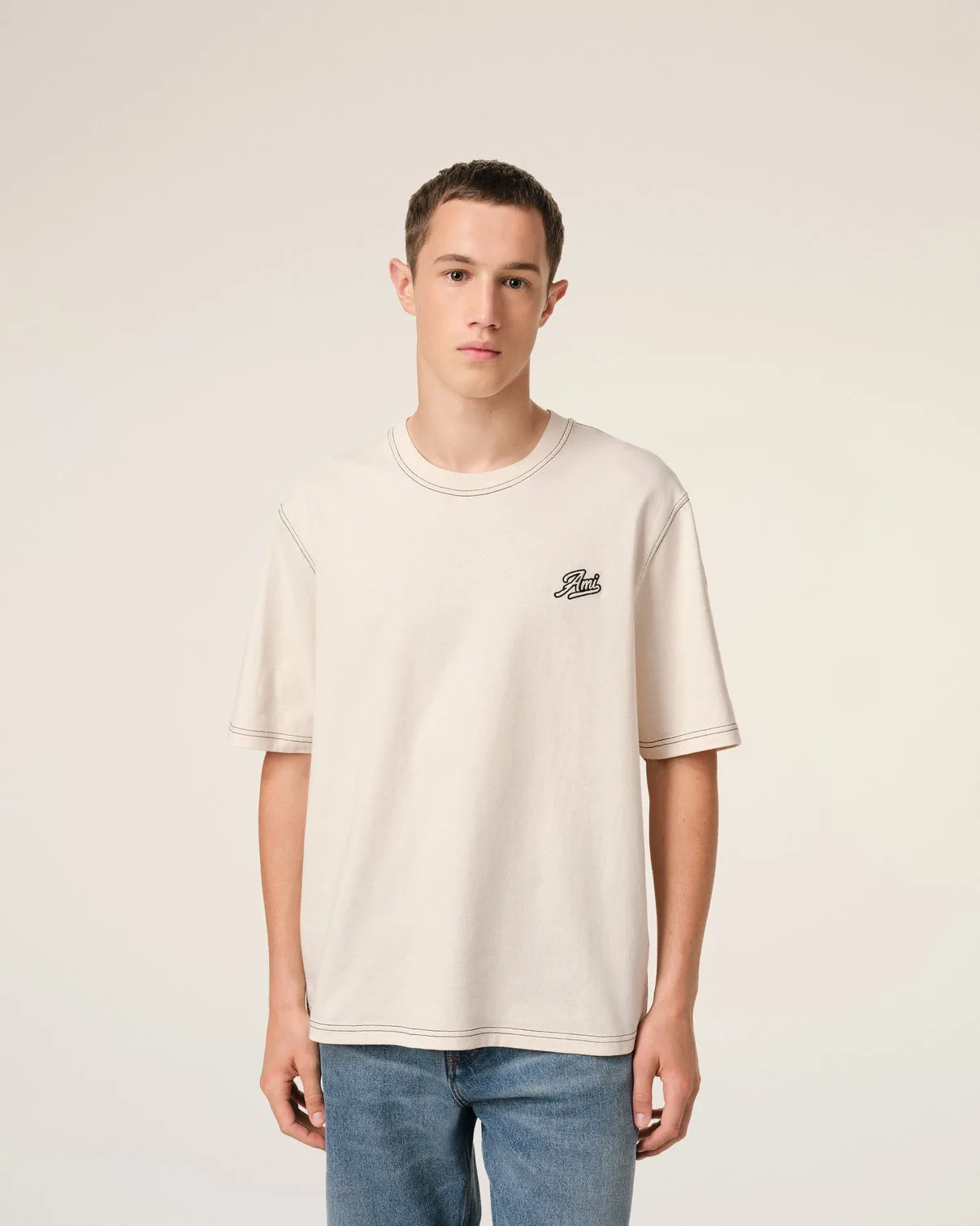 Beige Cotton Signature T-Shirt