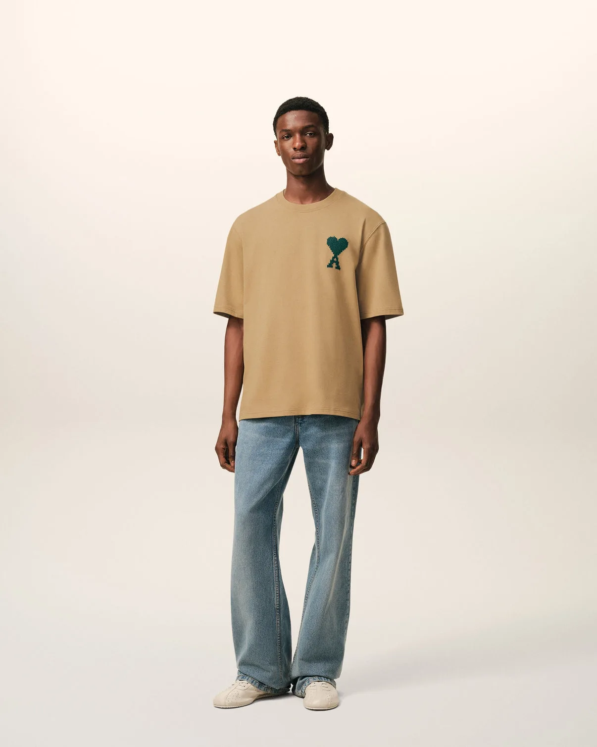 Beige Cotton T-shirt