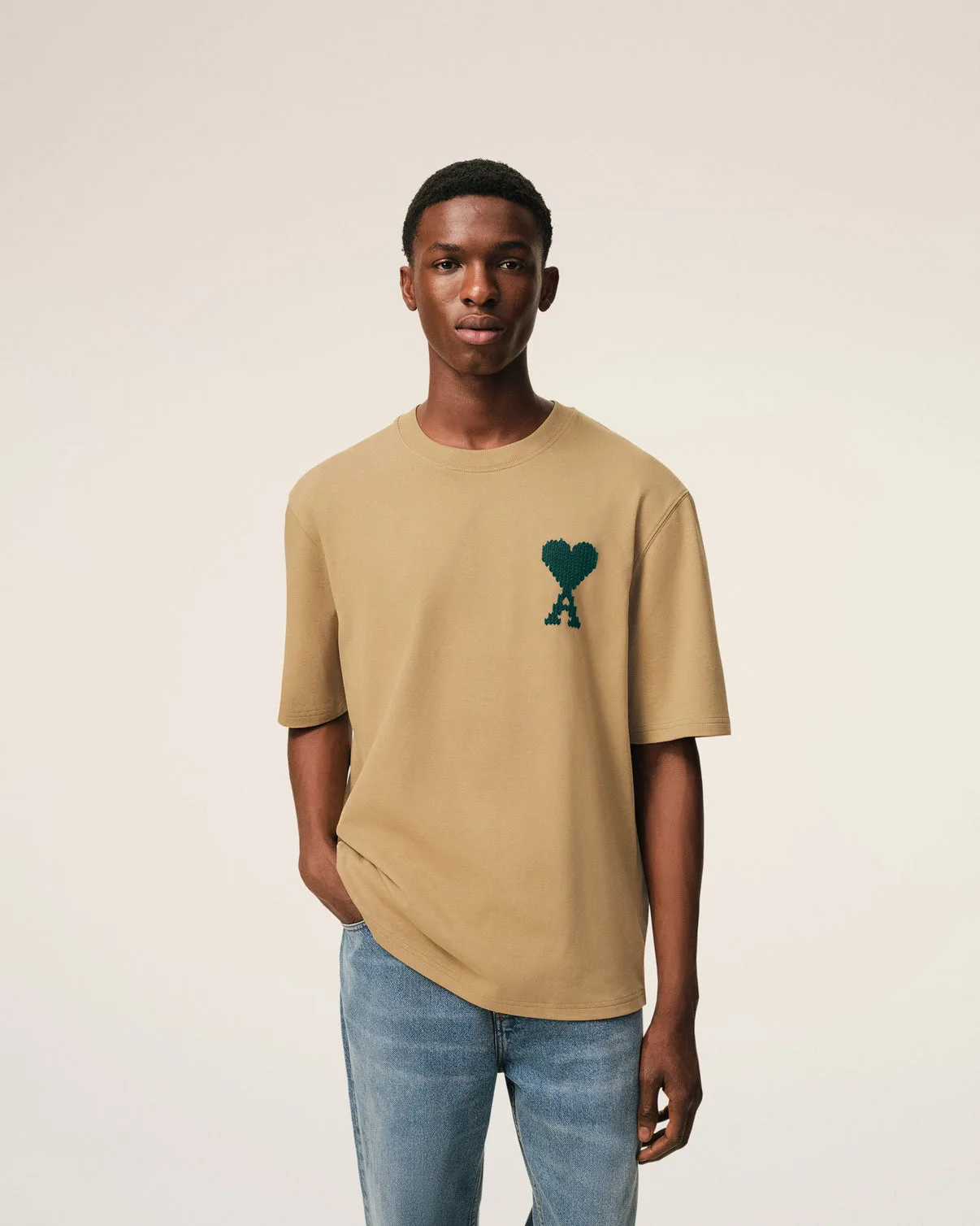 Beige Cotton T-shirt