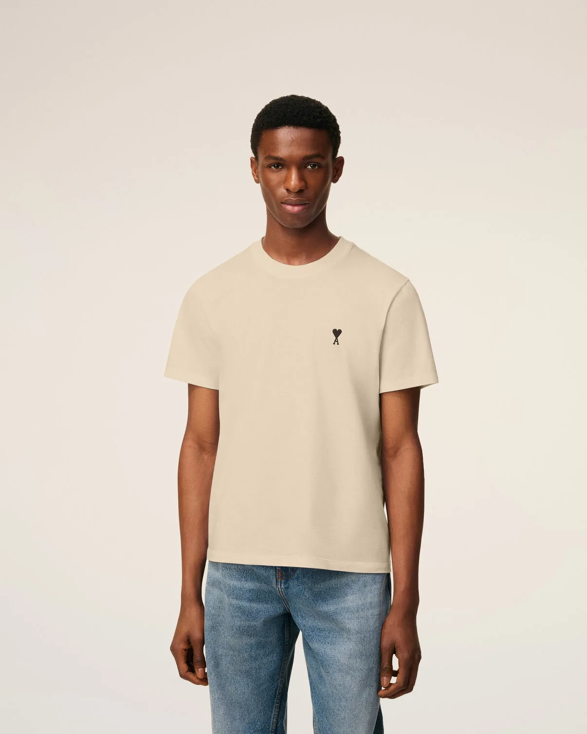 Beige Cotton T-shirt