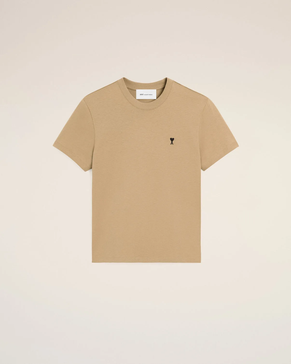 Beige cotton t-shirt with