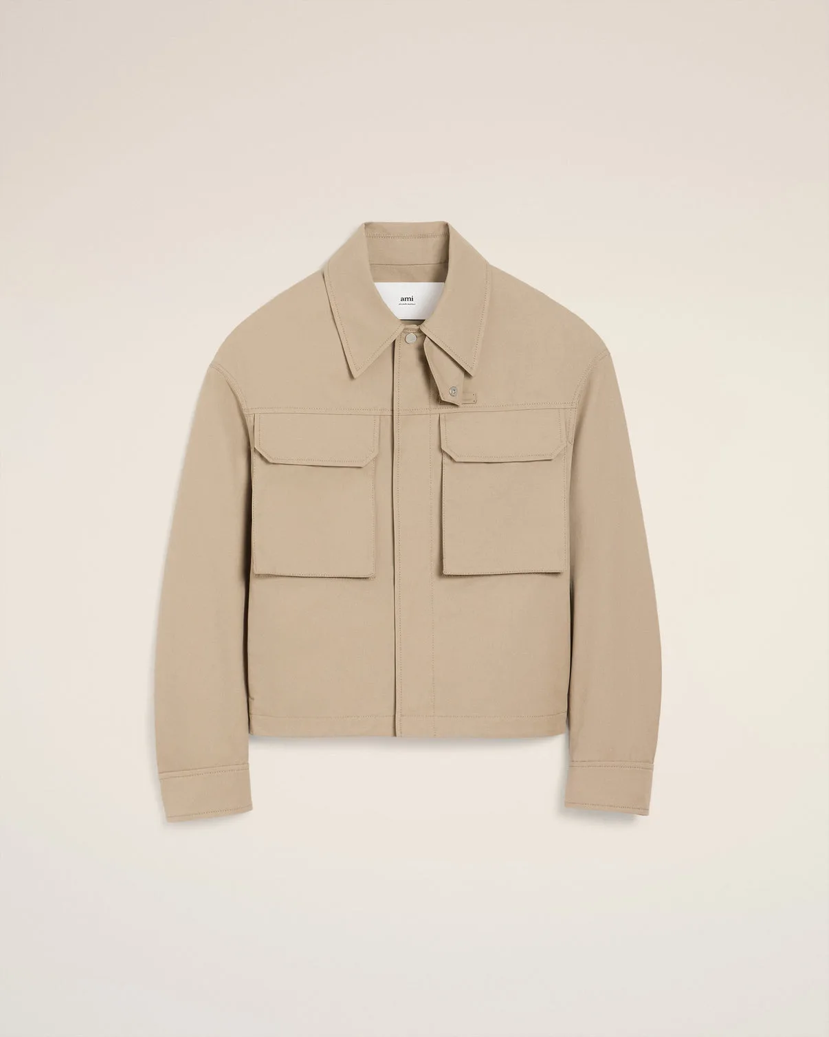 Beige Cotton Worker Jacket