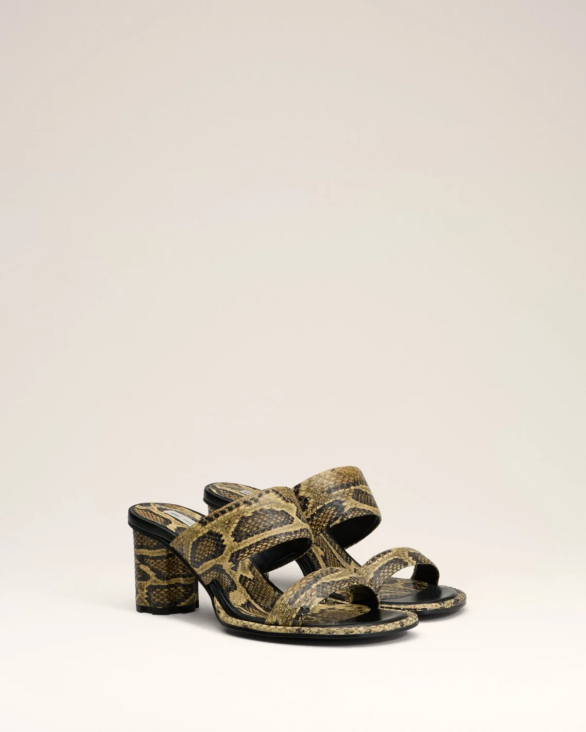 Beige Leather Piano Sandals