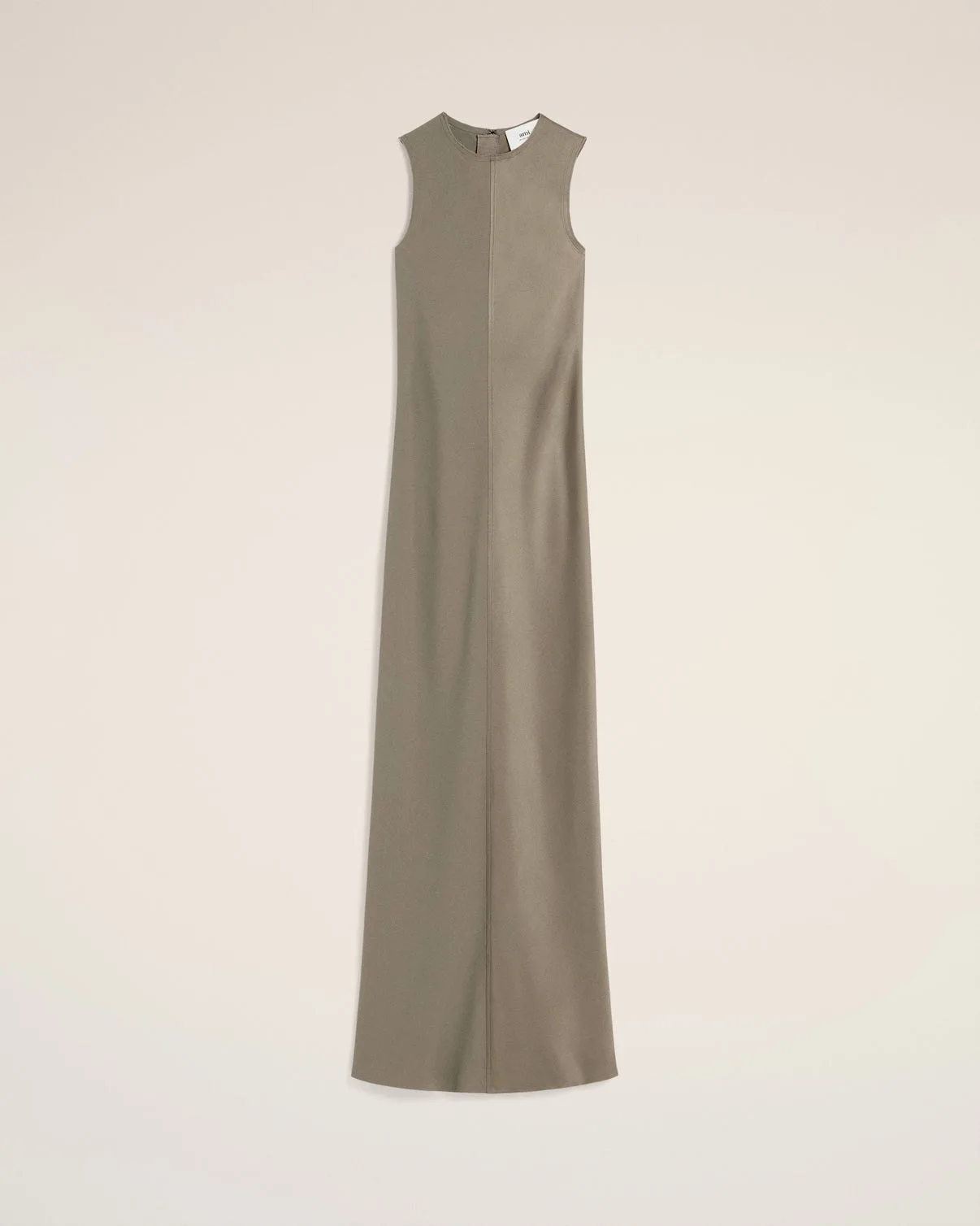 Beige Long Straight Dress