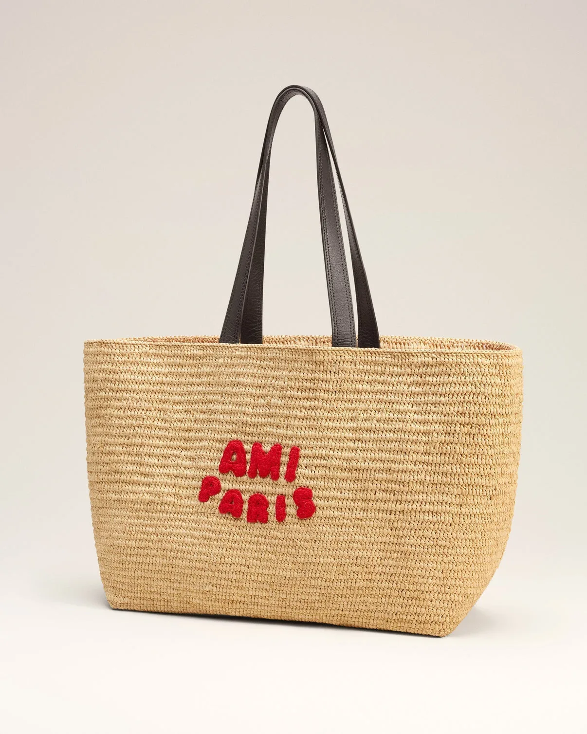 Beige Natural Raffia Tote Bag