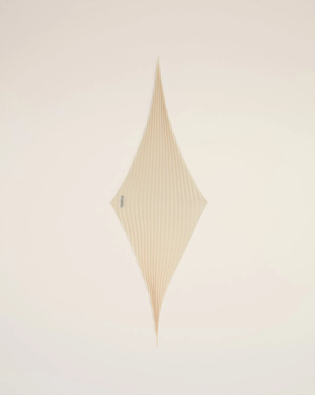 Beige Pleated Diamond Shaped Scarf