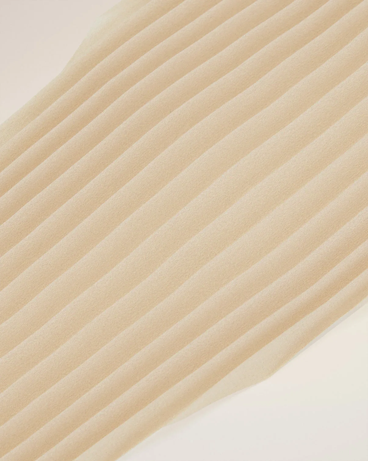 Beige Pleated Diamond Shaped Scarf