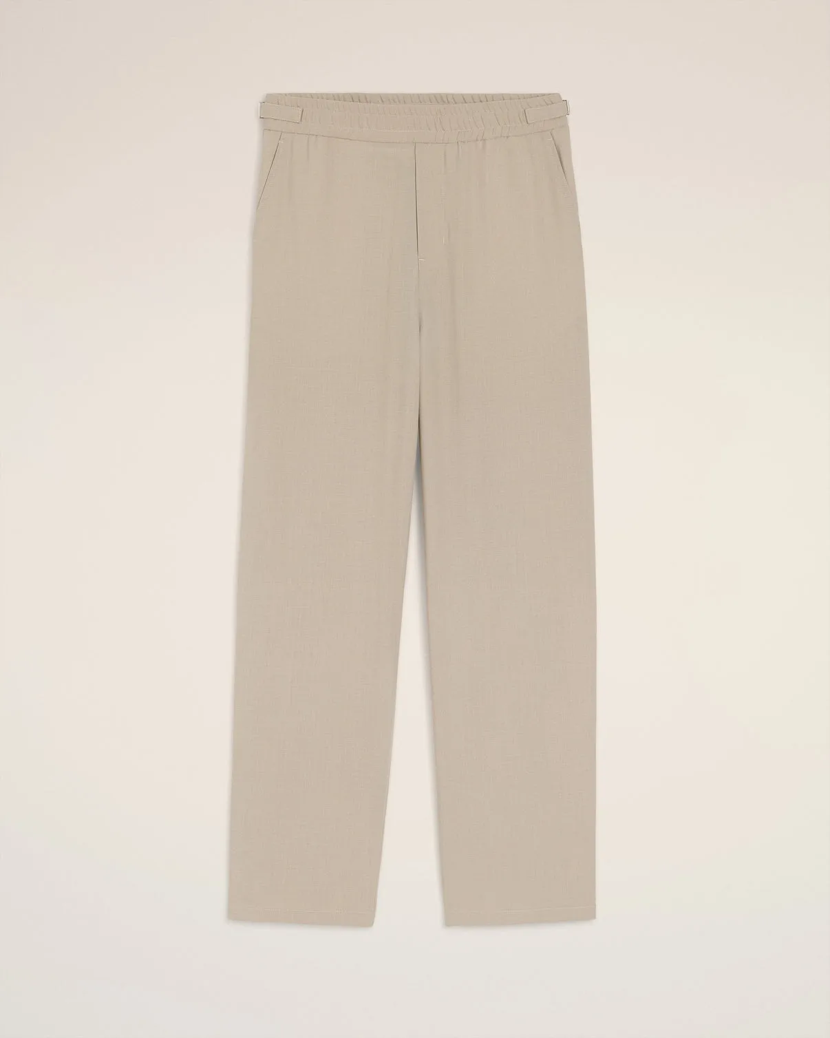 Beige Wool Elasticated Pants