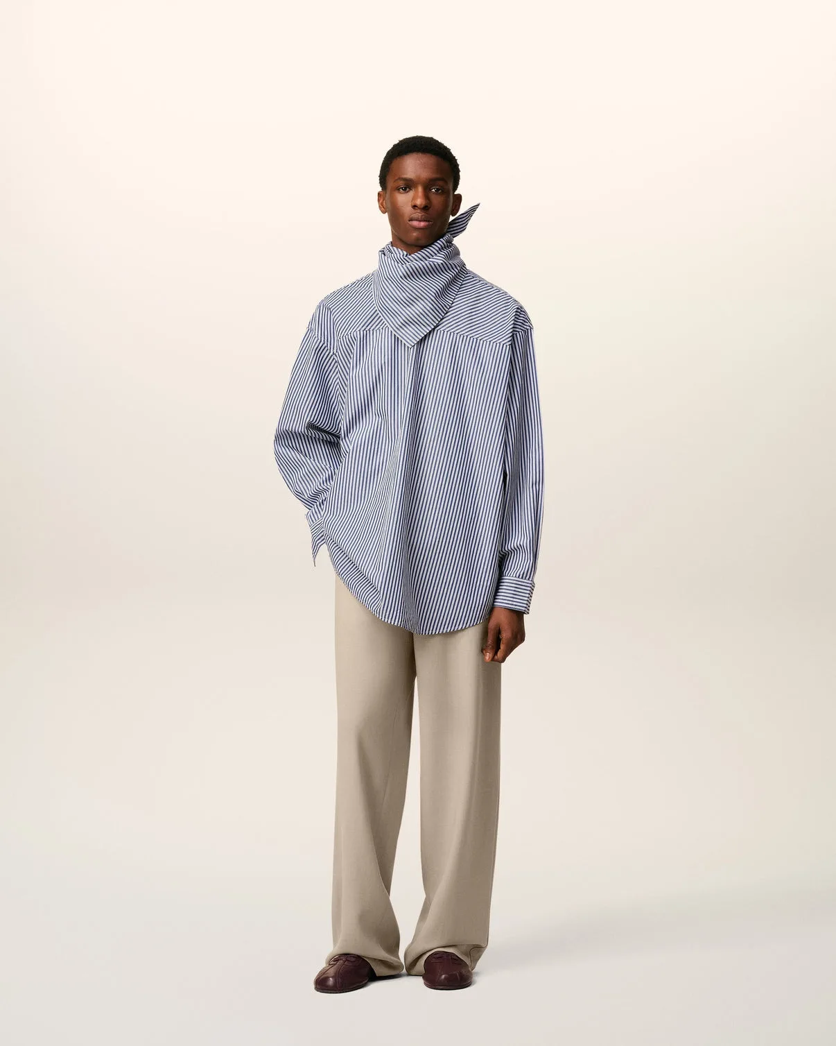 Beige Wool Elasticated Pants