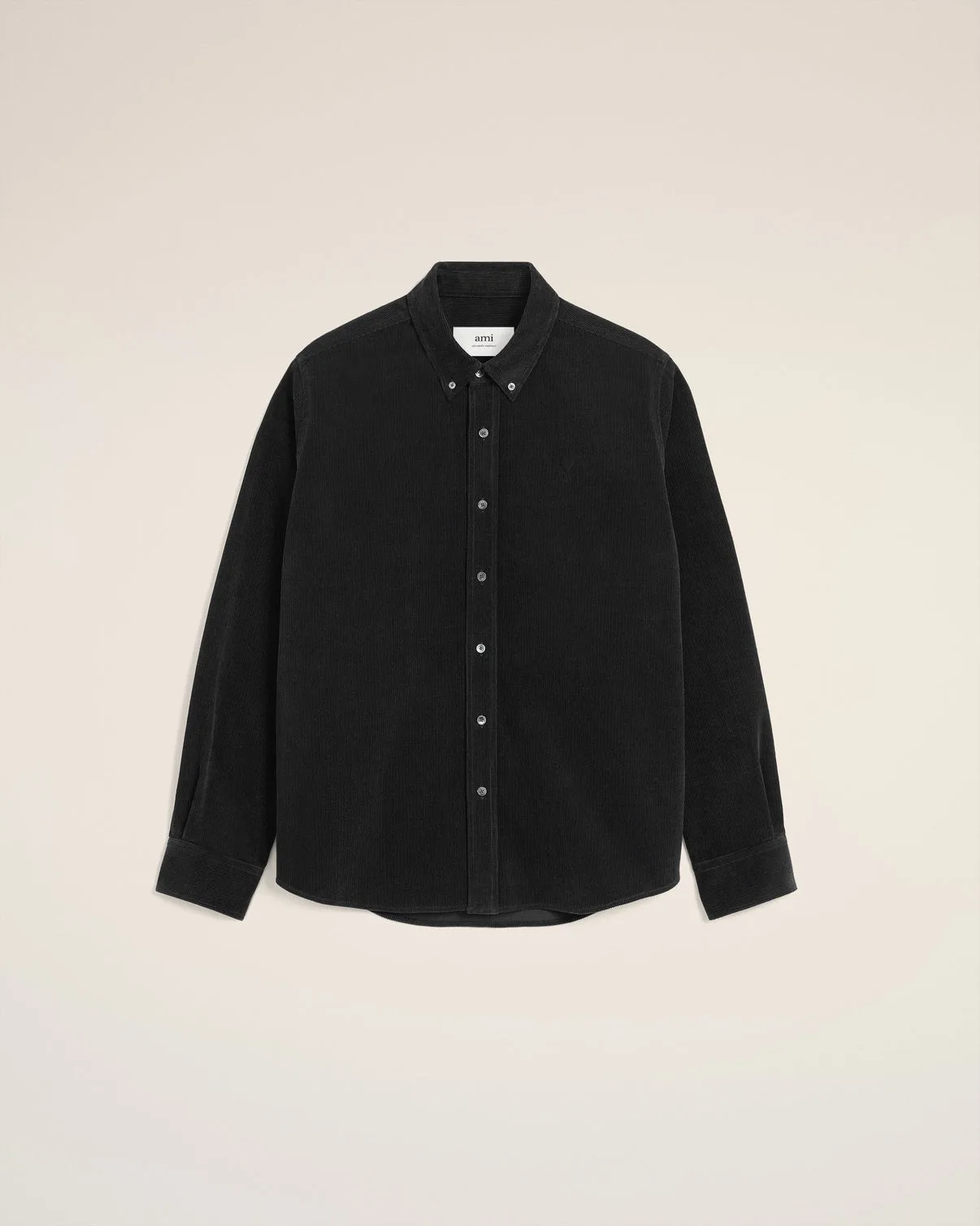Black Cotton Button Down Shirt