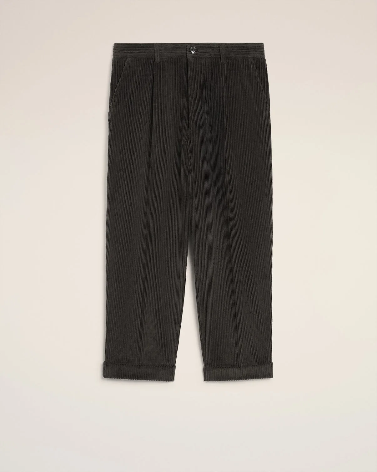 Black Cotton Carrot Oversized Pants