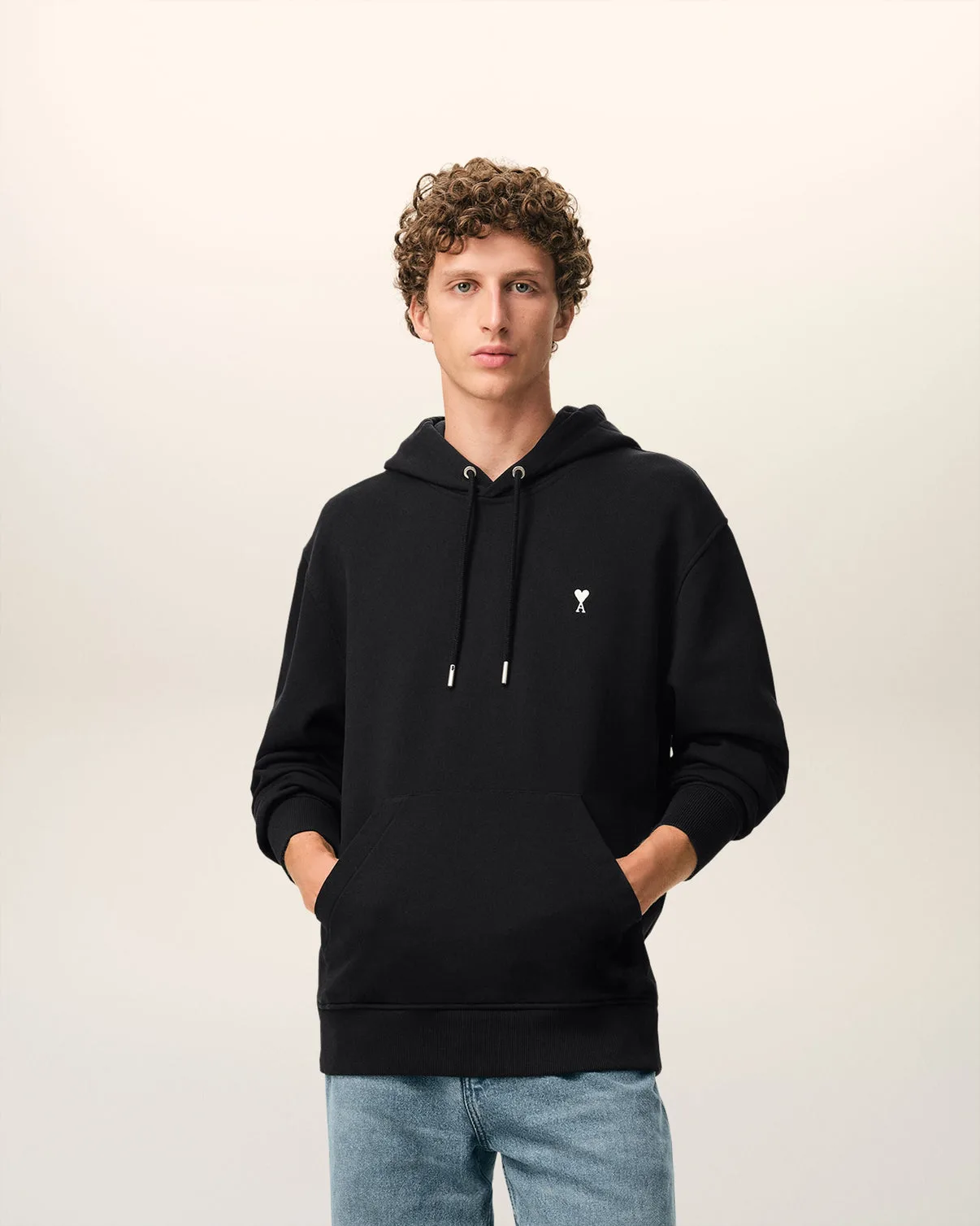 Black Cotton Hoodie