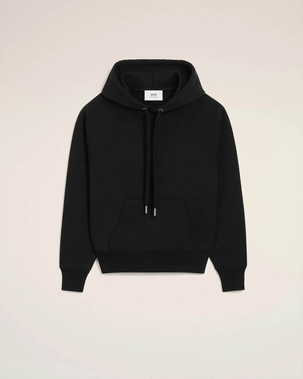 Black Cotton Hoodie