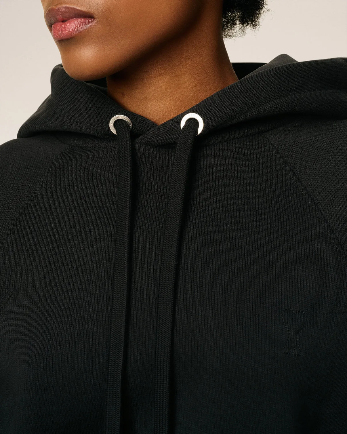 Black Cotton Hoodie
