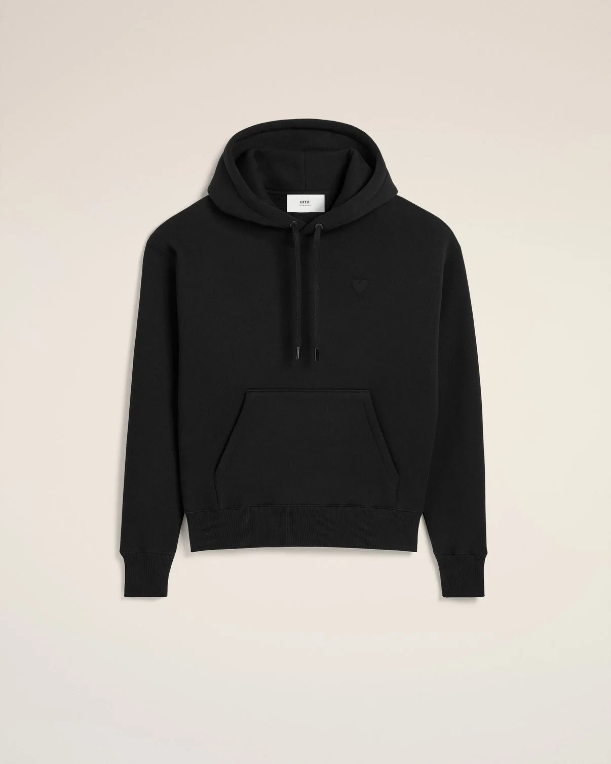 Black Cotton Hoodie