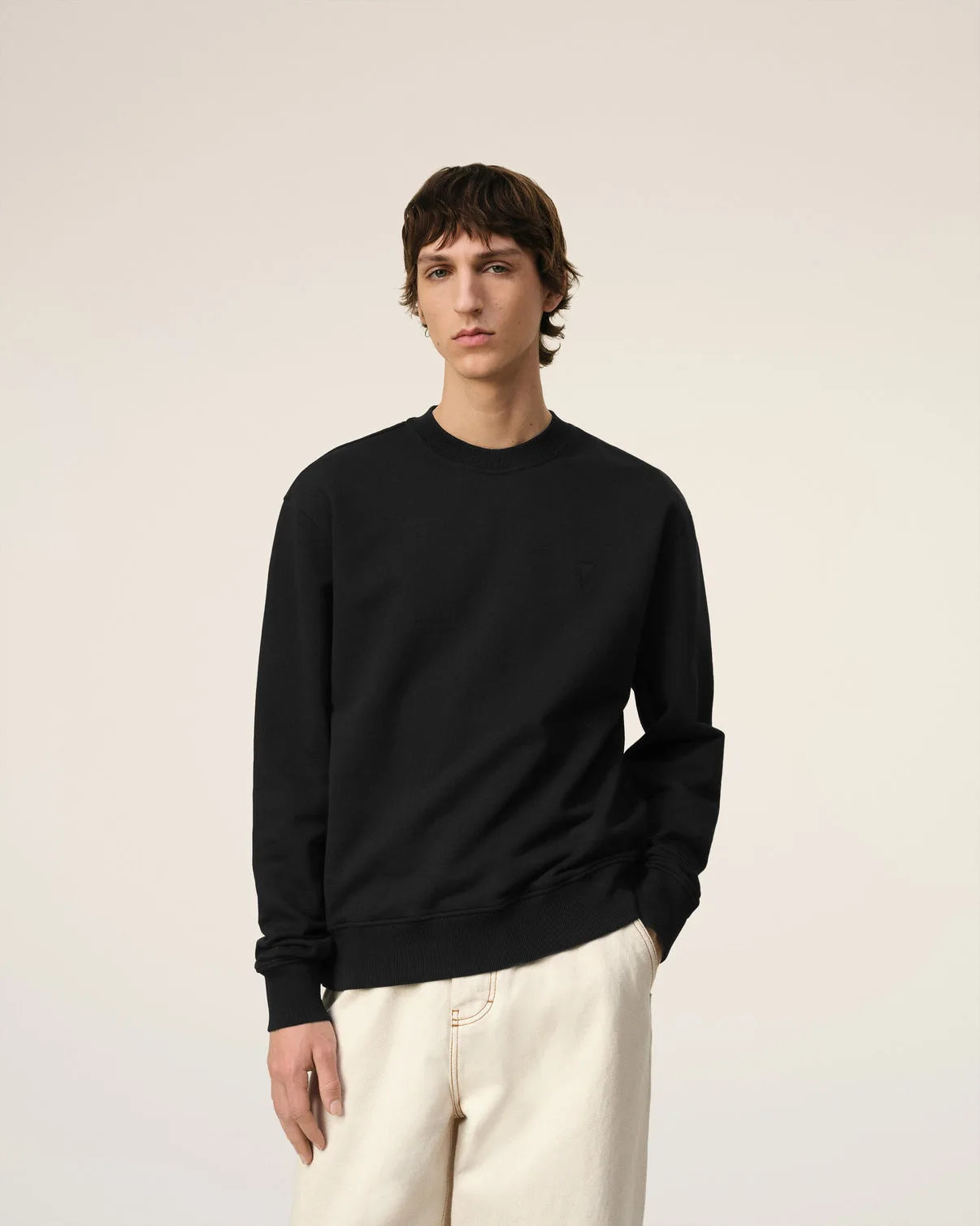 Black Cotton Sweatshirt