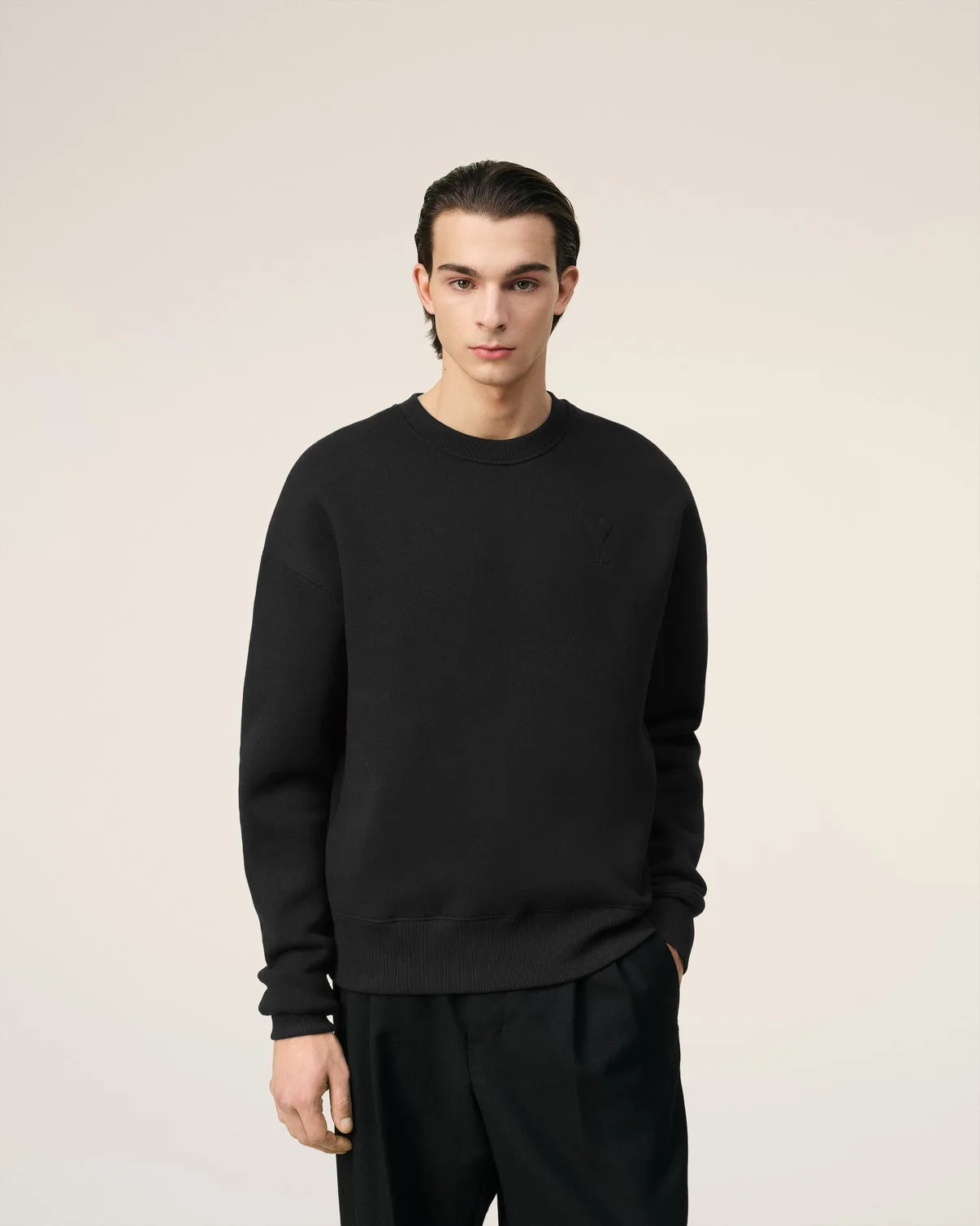 Black Cotton Sweatshirt