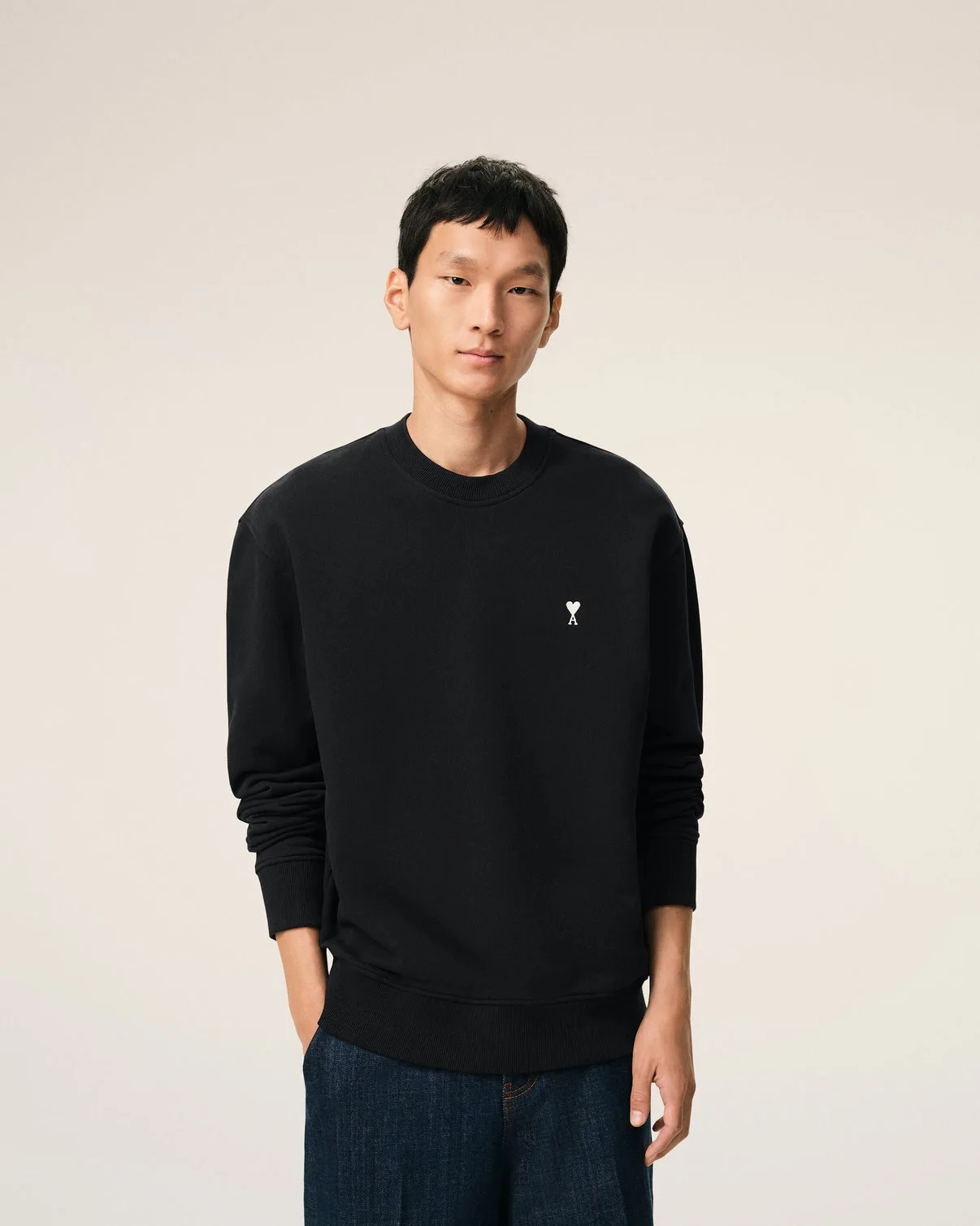 Black Cotton Sweatshirt