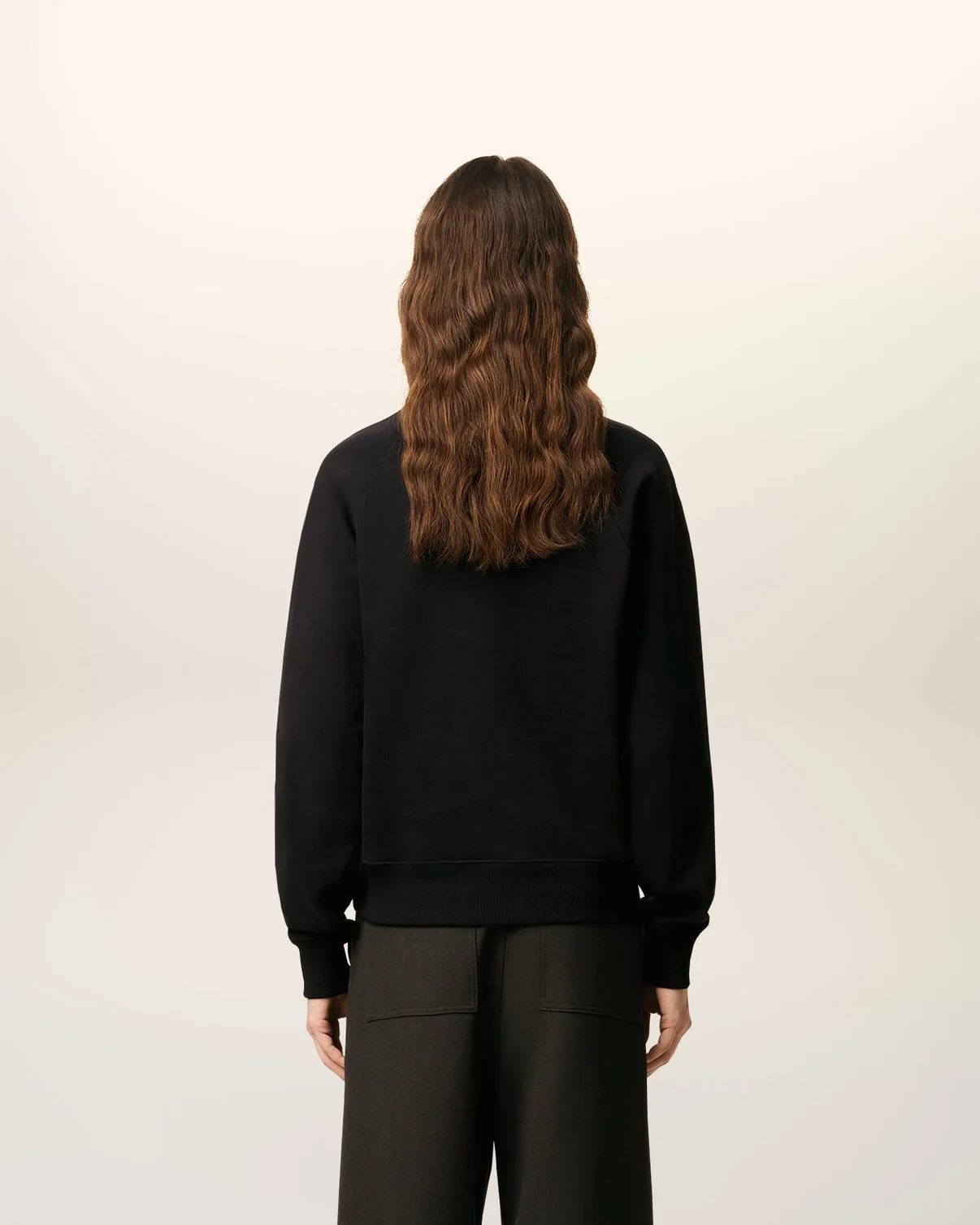 Black Cotton Sweatshirt