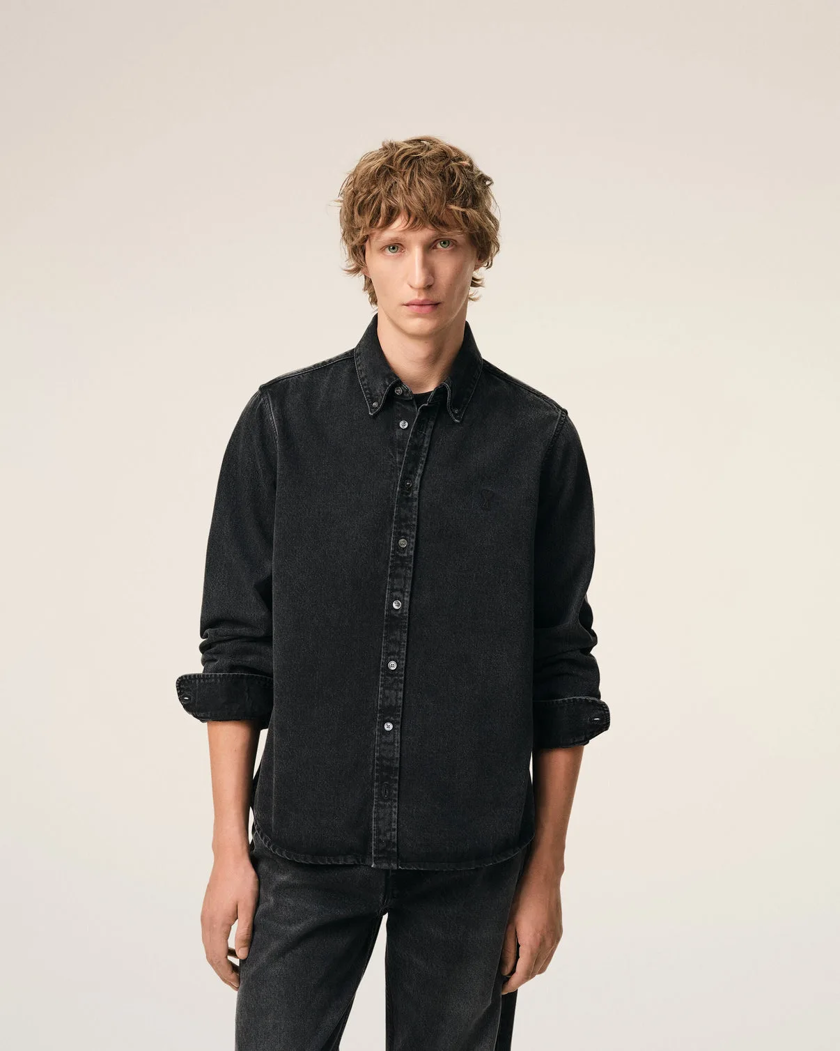 Black Denim Cotton Shirt