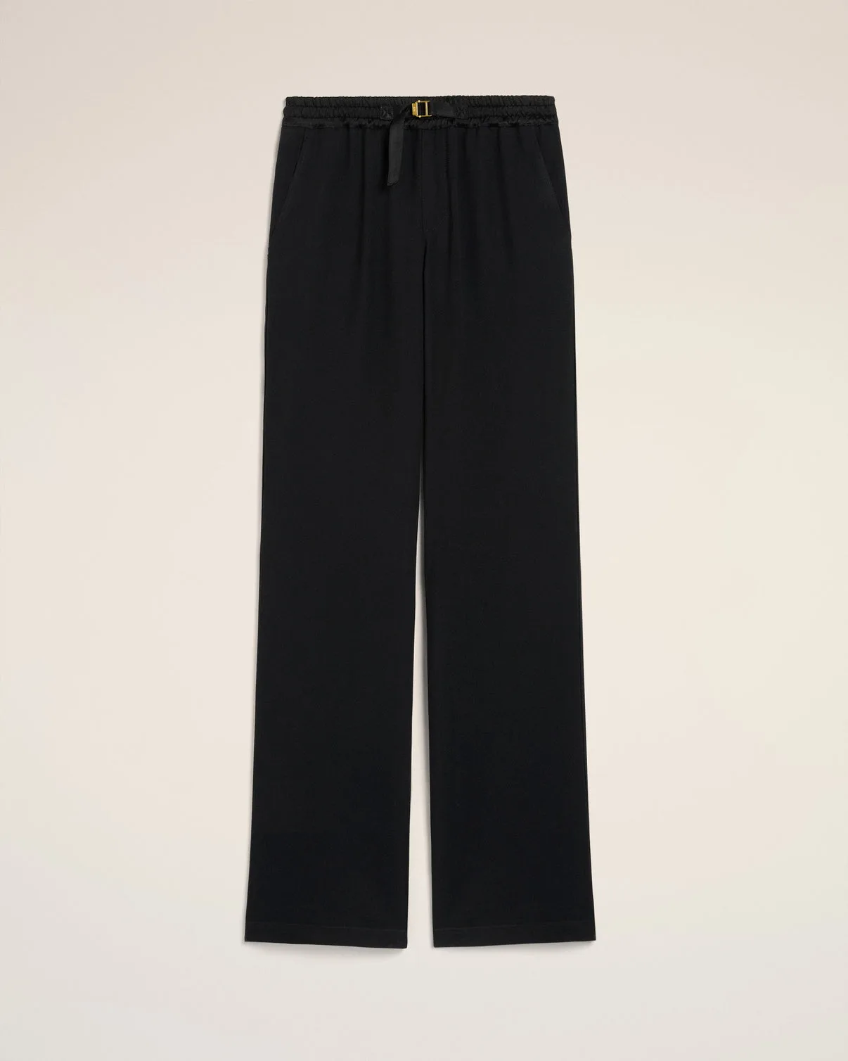 Black Flare Fit Elasticated Pants