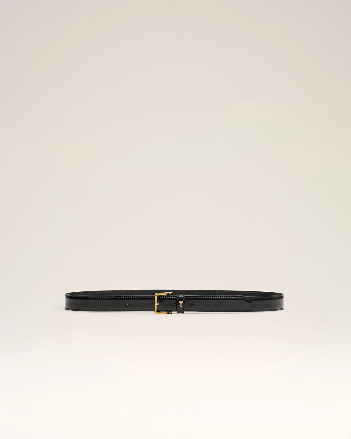 Black Glazed Leather Paris Paris 25 Mm Belt