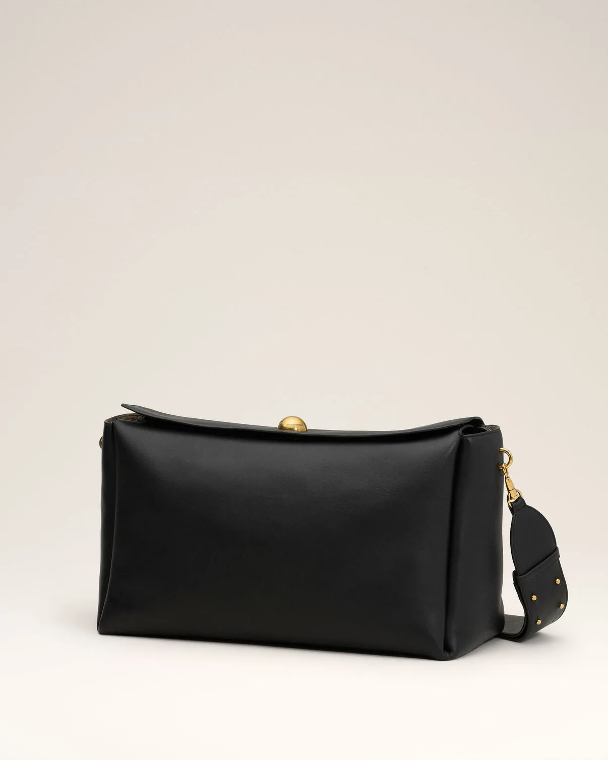 Black Leather Large Carrousel Bag
