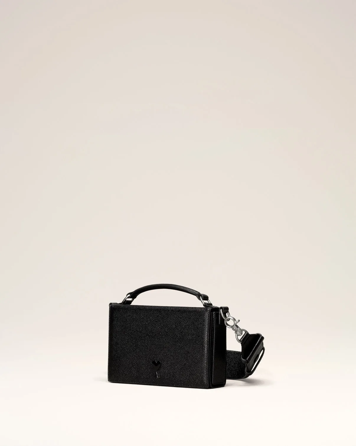 Black Leather Lunch Box Bag