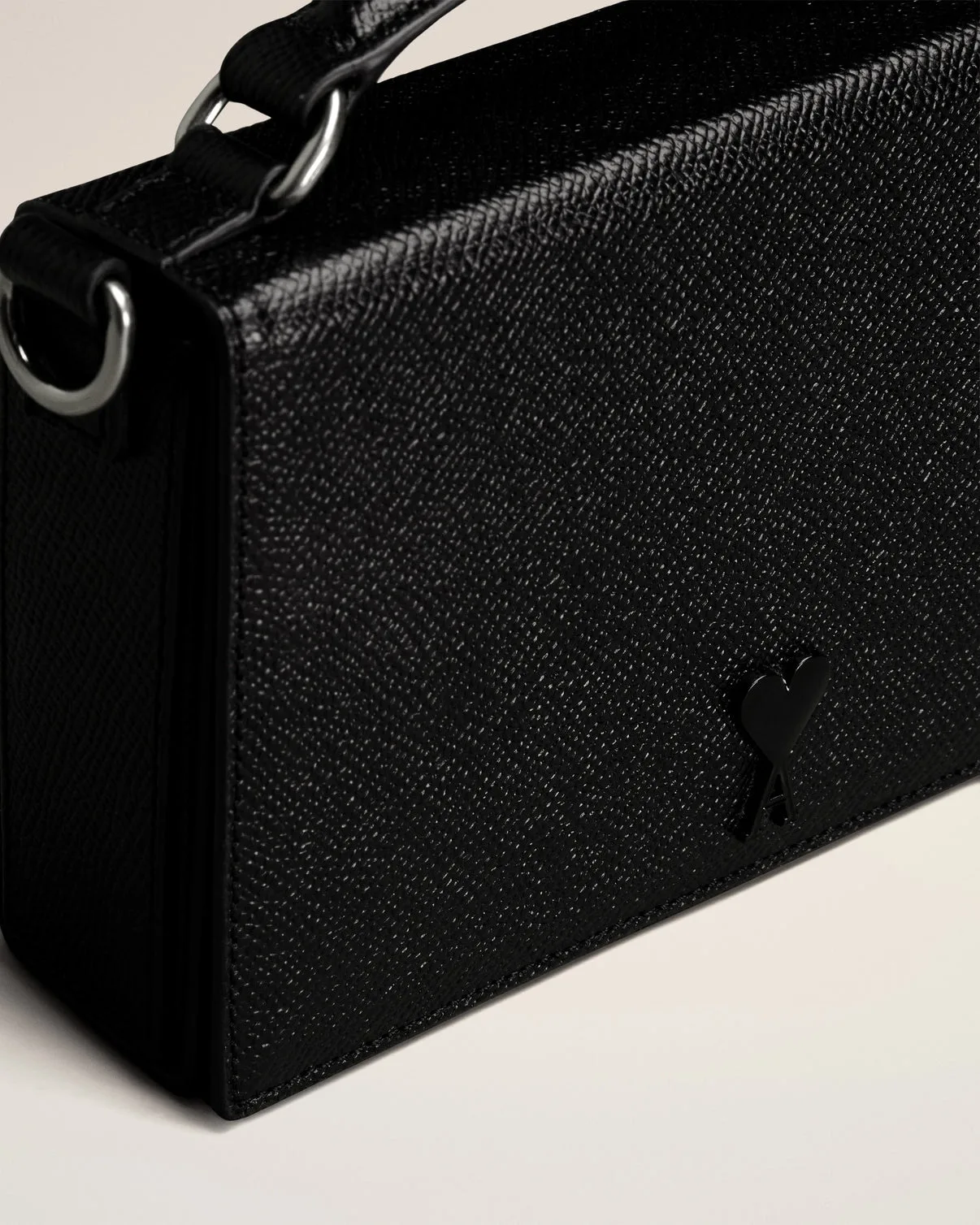 Black Leather Lunch Box Bag