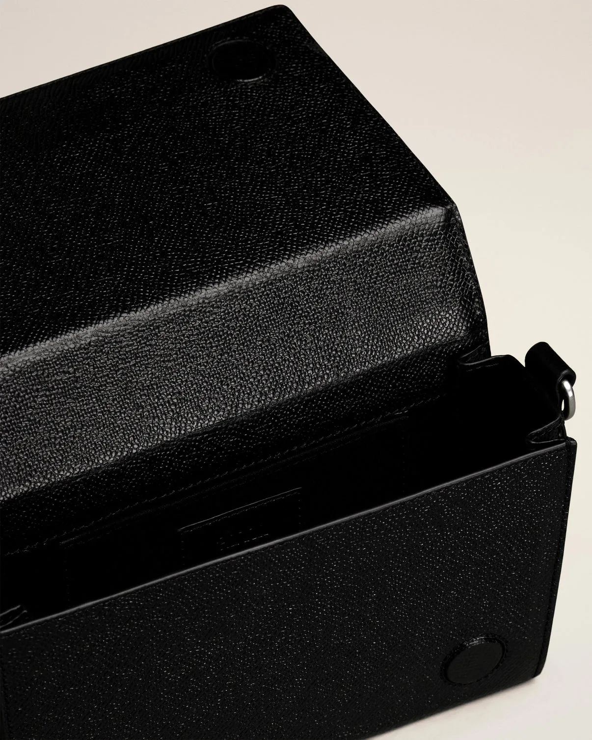 Black Leather Lunch Box Bag