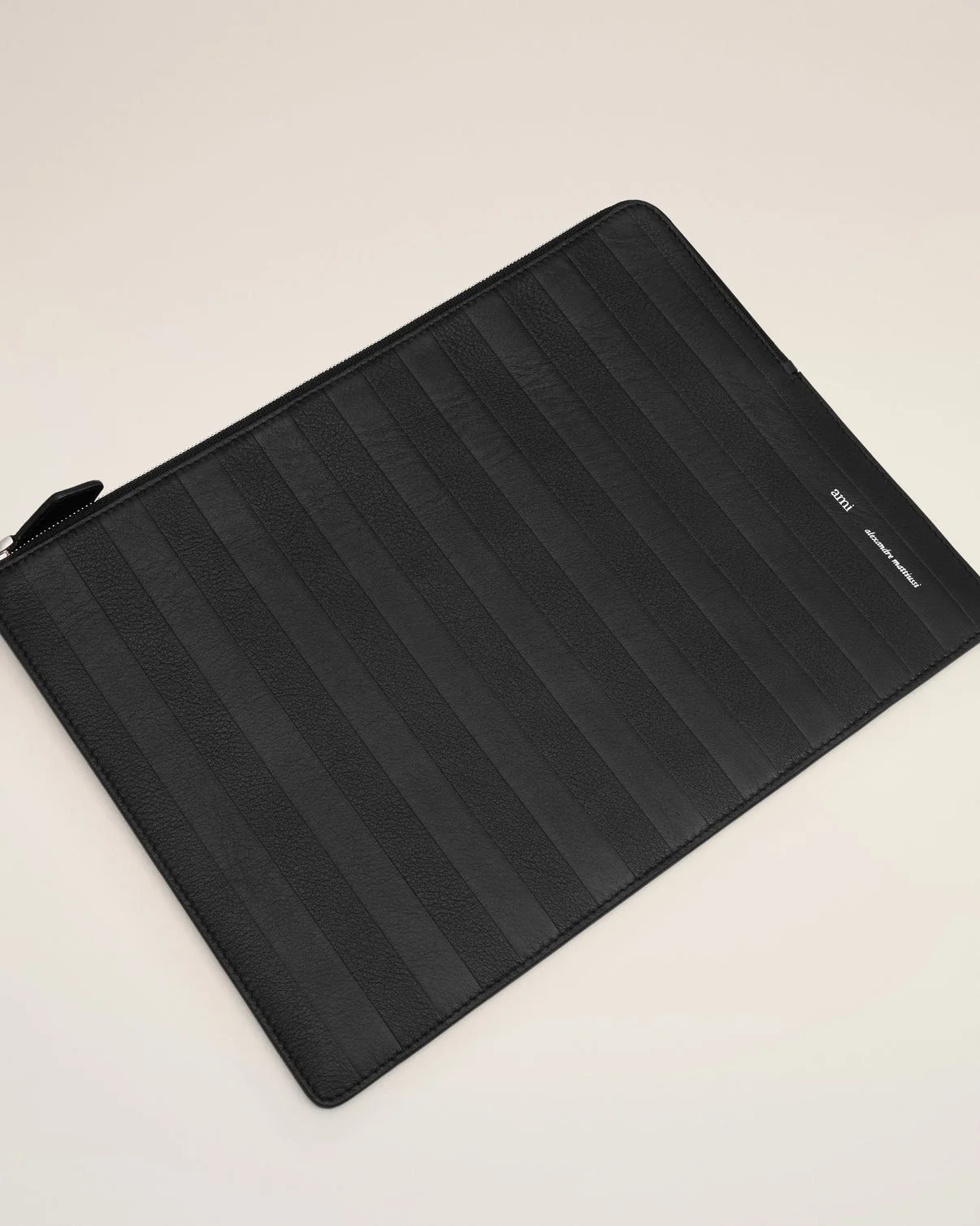 Black Leather Midi Document Holder