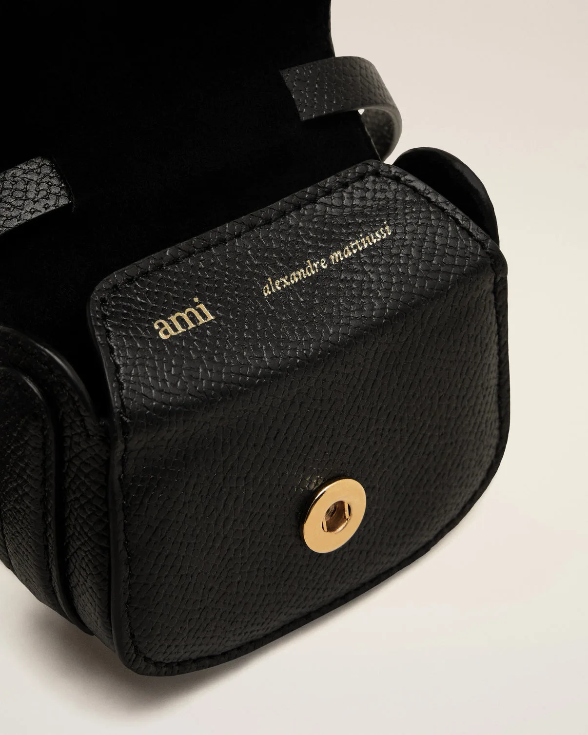 Black Leather Pais Paris Nano Pouch