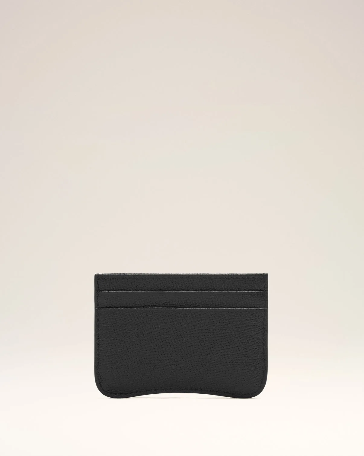 Black Leather Paris Paris Card Holder