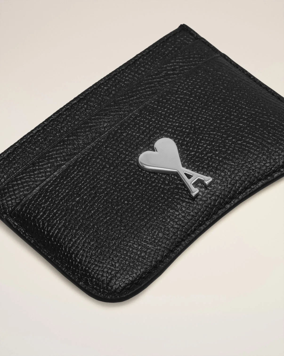 Black Leather Paris Paris Card Holder