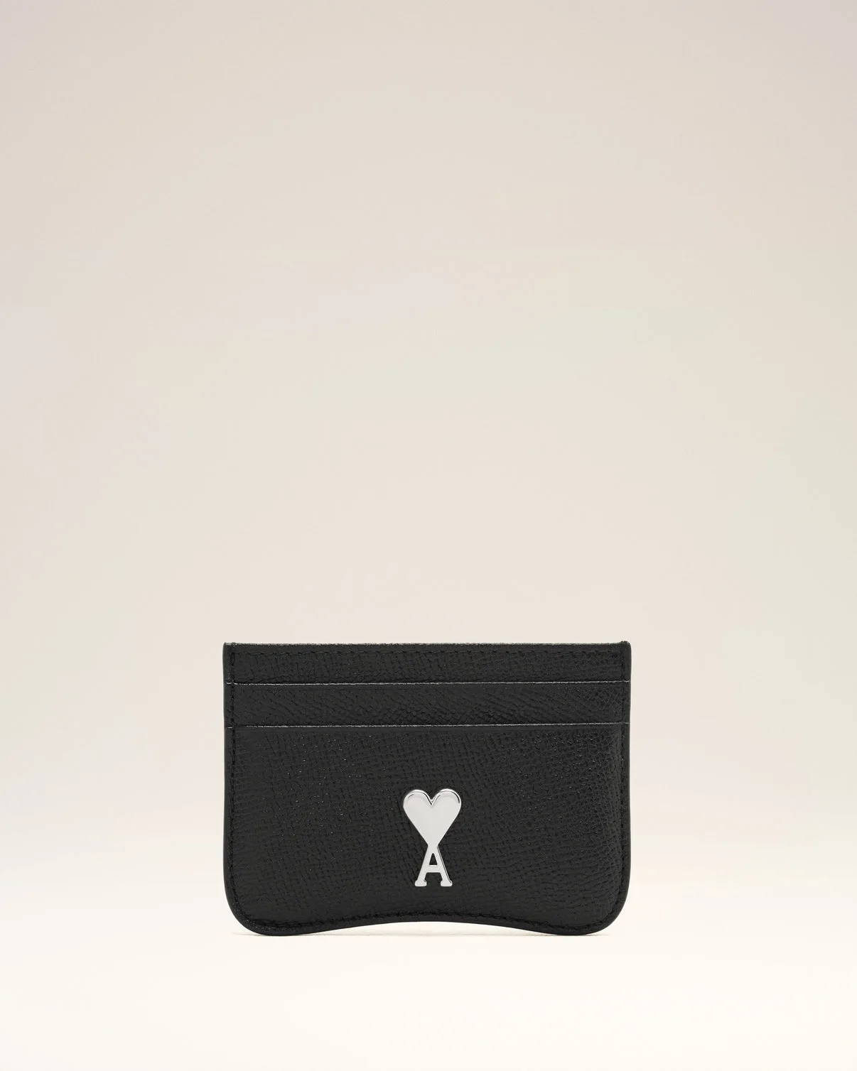 Black Leather Paris Paris Card Holder